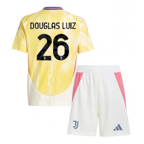 Billiga Juventus Douglas Luiz #26 Bortatröja Barn 2024-25 Kortärmad (+ Korta byxor)